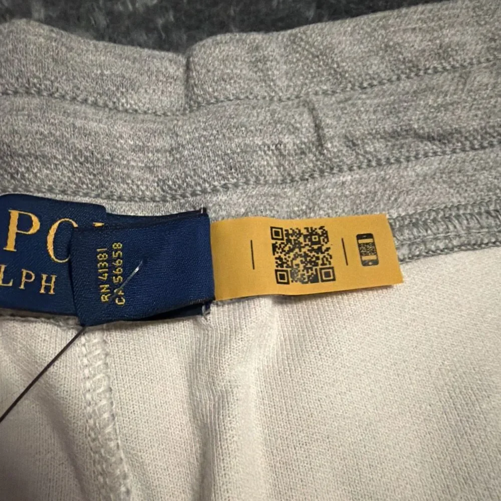 5XB Polo Ralph Lauren Double Knit Tech Fleece Gray Jogger Sweat Pants Men's